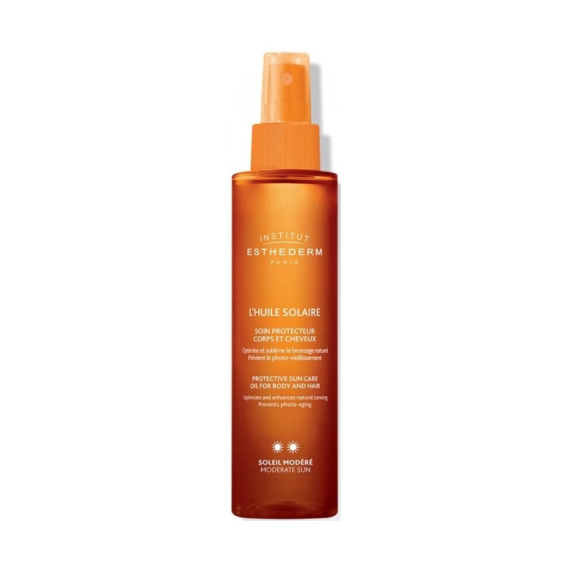 Esthederm L'Huile Solaire Soin Protecteur Corps Et Cheveux Soleil Modéré 150 ml