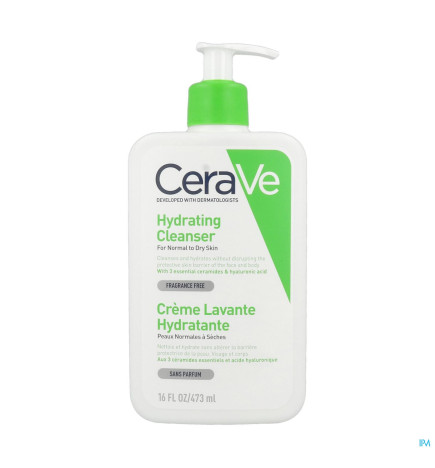 Cerave – crème lavante hydratante, 473 ml