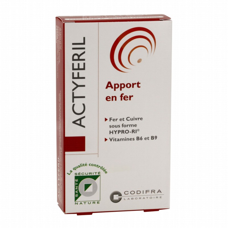 Codifra Actyferil - Apport en Fer 60 Gélules