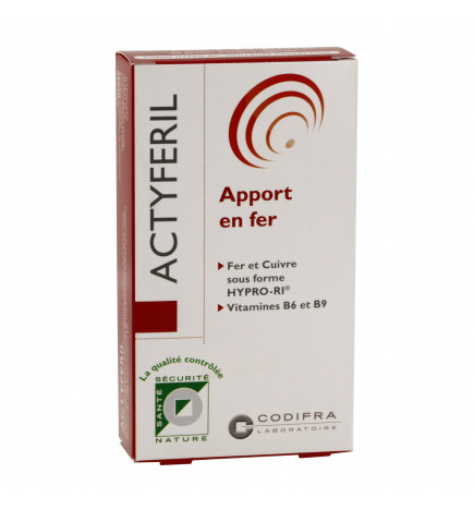 Codifra Actyferil - Apport en Fer 60 Gélules
