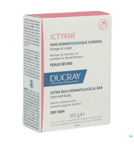 Ducray – Ictyane pain dermatologique surgras, 100 g