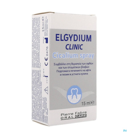 Elgydium – Clinic Cicalium, spray aphtes/lésions, 15 ml