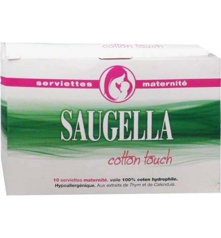 Saugella Cotton Touch Serviettes Maternité x 10
