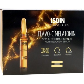 Isdin Isdinceutics Flavo-C Melatonin Sérum Réparateur Nuit 30 Ampoules