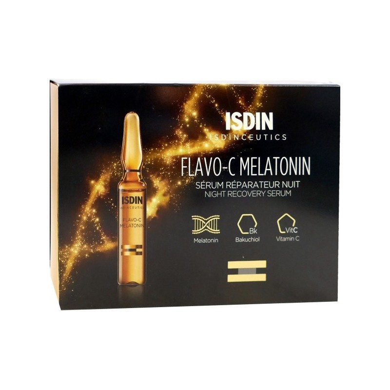 Isdin Isdinceutics Flavo-C Melatonin Sérum Réparateur Nuit 30 Ampoules