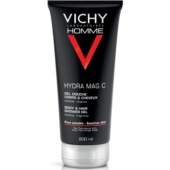 Vichy – Homme Hydra Mag C Gel Douche Corps & Cheveux, 200 ml