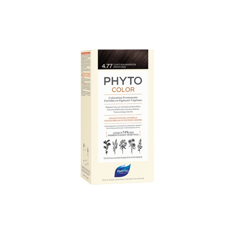 Phyto Phytocolor Coloration Permanente 4,77 Châtain Marron Profond