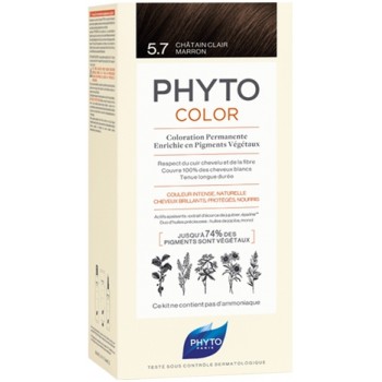 Phyto Phytocolor Coloration Permanente 5,7 Châtain Clair Marron