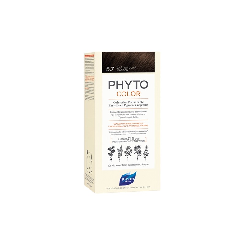 Phyto Phytocolor Coloration Permanente 5,7 Châtain Clair Marron