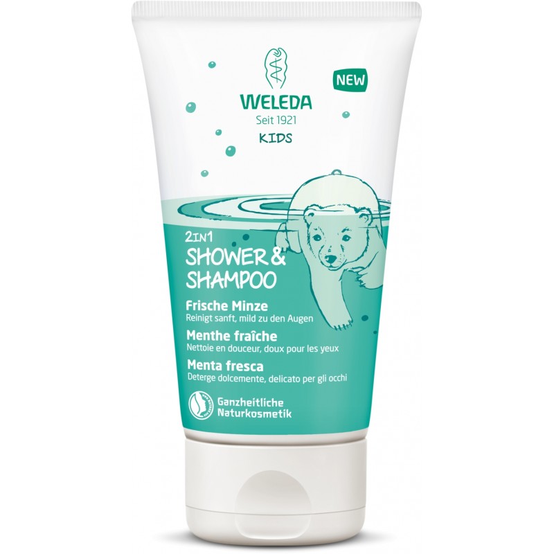 Weleda Crème de Douche 2 en 1 Enfants - Menthe fraîche 150 ml