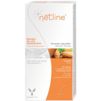 Netline Bandes De Cire Dépilatoires Visage x 20