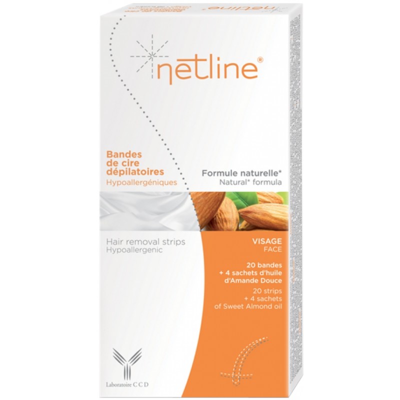 Netline Bandes De Cire Dépilatoires Visage x 20