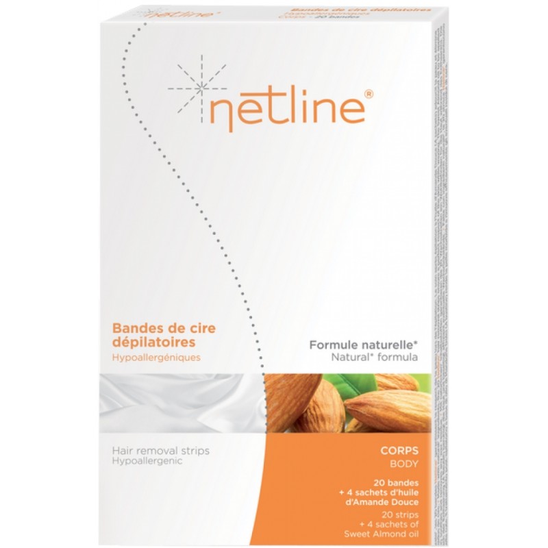 Netline Bandes De Cire Dépilatoires Corps x 20