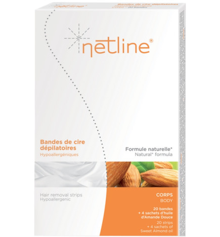 Netline Bandes De Cire Dépilatoires Corps x 20