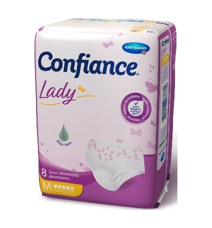 Confiance Lady Sous-Vêtements Absorbants 5G Taille M x 8