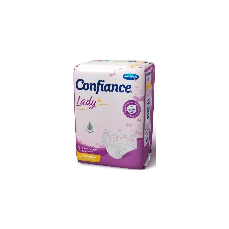 Confiance Lady Sous-Vêtements Absorbants 5G Taille L x 7