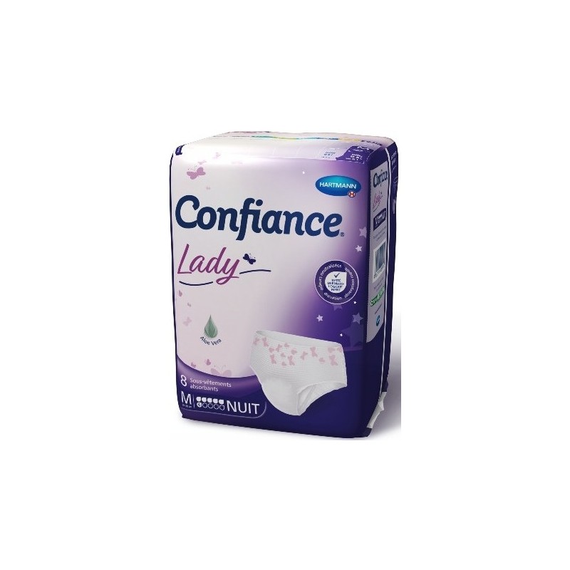 Confiance Lady Sous-Vêtements Absorbants 6G Nuit Taille M x 8