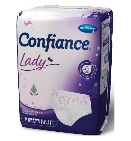 Confiance Lady Sous-Vêtements Absorbants 6G Nuit Taille L x 7