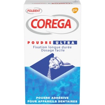 Corega Poudre Ahésive Pour Prothèses Dentaires Ultra 40 g