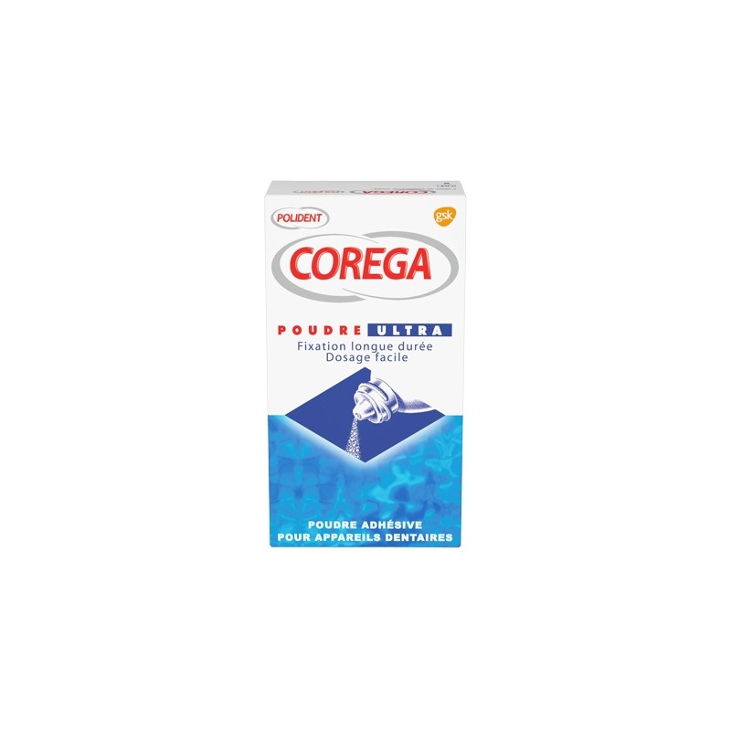 Corega Poudre Ahésive Pour Prothèses Dentaires Ultra 40 g