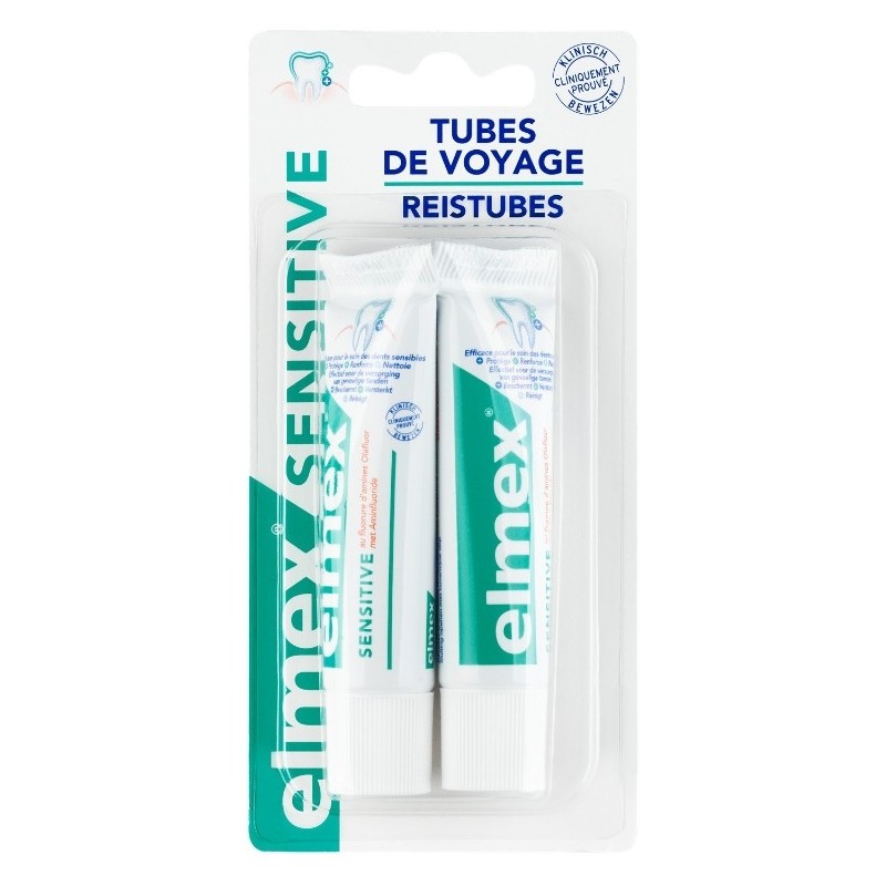 Elmex Dentifrice Sensitive De Voyage 2 x 12 ml