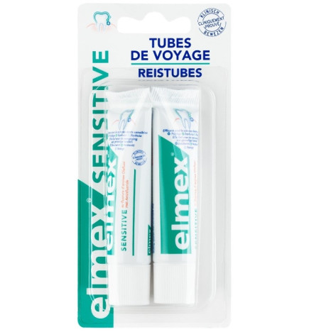 Elmex Dentifrice Sensitive De Voyage 2 x 12 ml