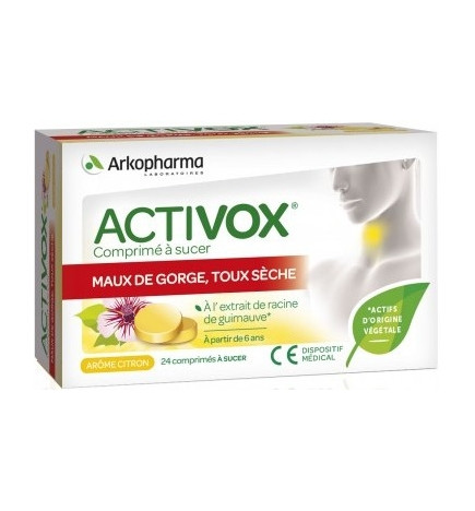 Arkopharma Activox Maux De Gorge, Toux Sèches 24 Comprimés