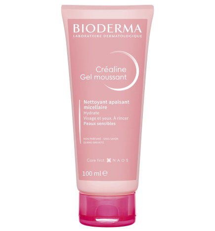 Bioderma – Créaline moussant, gel nettoyant doux peaux sensibles, 100 ml