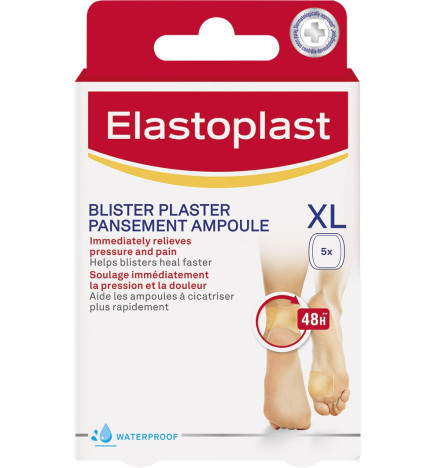 Elastoplast – Pansements Ampoule Hydrocolloïde XL Boîte de 5 pansements