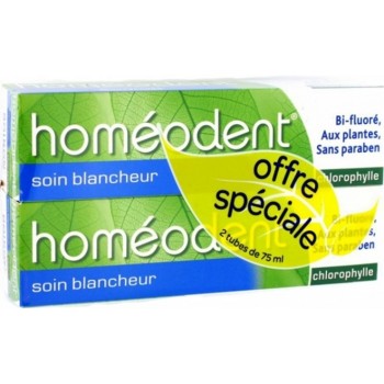 Homéodent Soin Blancheur Dentifrice Chlorophylle 2 x 75 ml