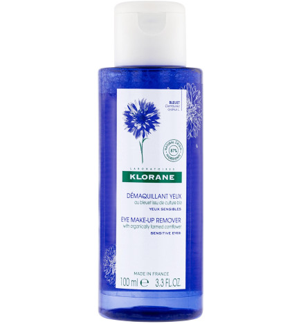 Klorane – bleuet démaquillant yeux au bleuet bio, yeux sensibles, 100 ml