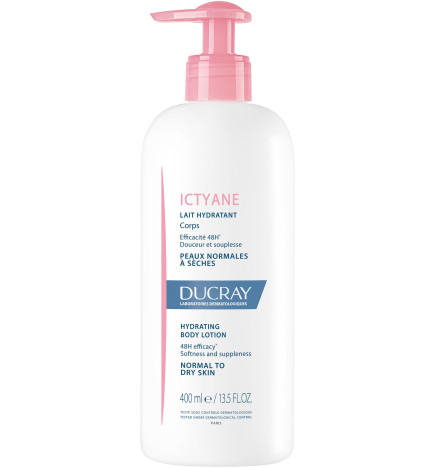 Ducray – Ictyane lait hydratant corps peaux normales à sèches, 400 ml