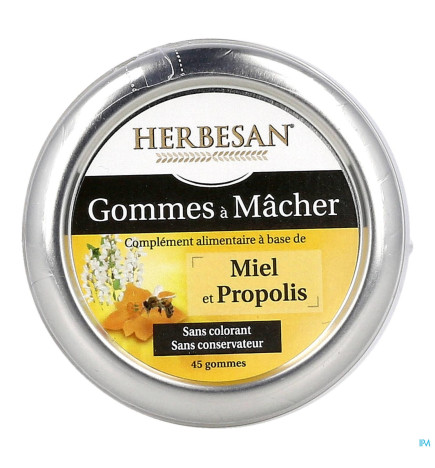 Herbesan – Gommes à mâcher miel & propolis, 45