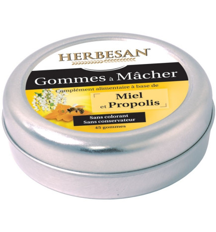 Herbesan Gommes à Mâcher Miel & Propolis x 45