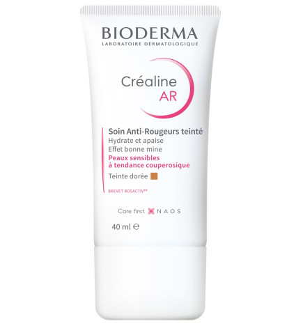 Bioderma – Créaline AR teintée, crème anti-rougeurs teintée, 40 ml