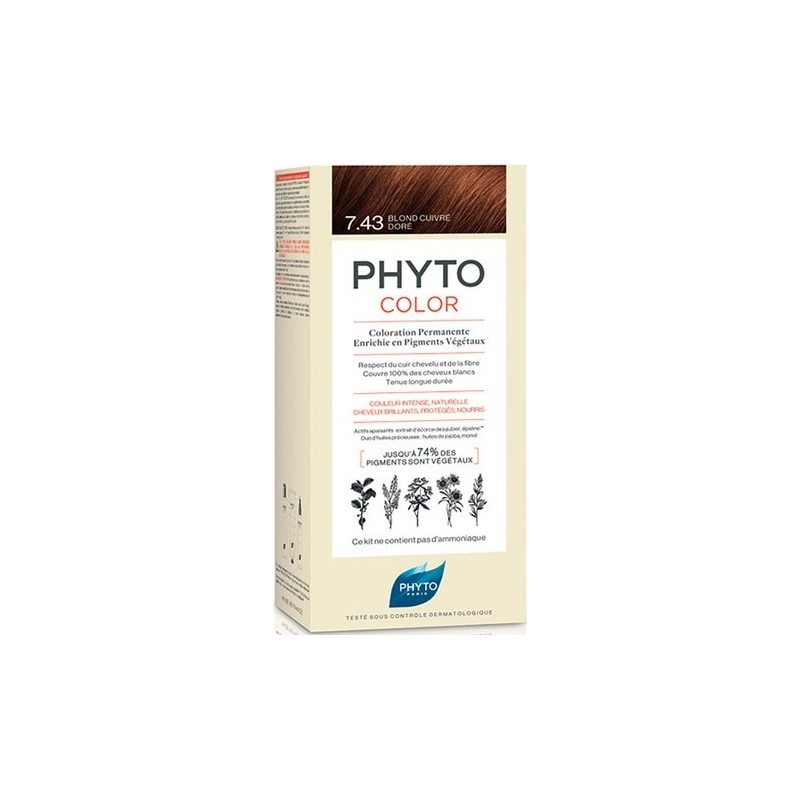 Phyto Phytocolor Coloration Permanente 7.43 Blond Cuivre Doré