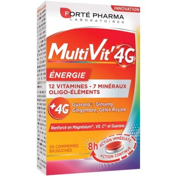 Forté Pharma MultiVit'4G énergie 30 Comprimés