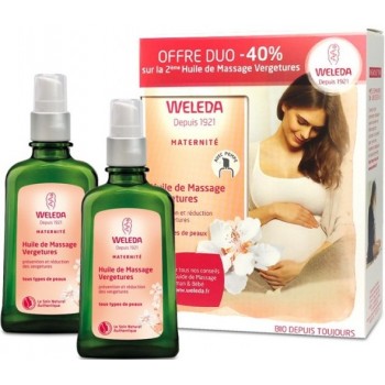 Weleda Huile De Massage Vergetures 2 x 100 ml