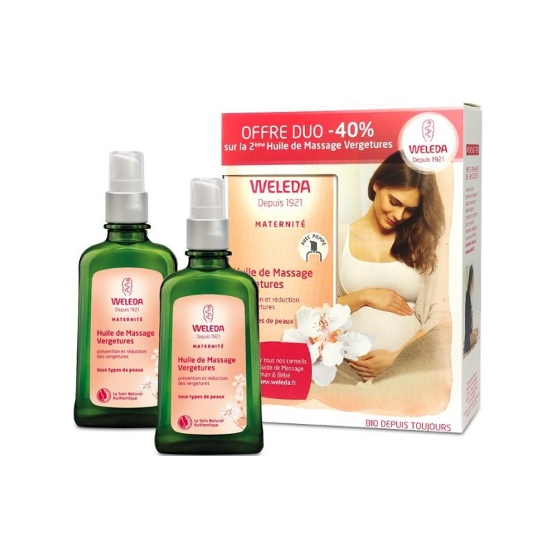 Weleda Huile De Massage Vergetures 2 x 100 ml