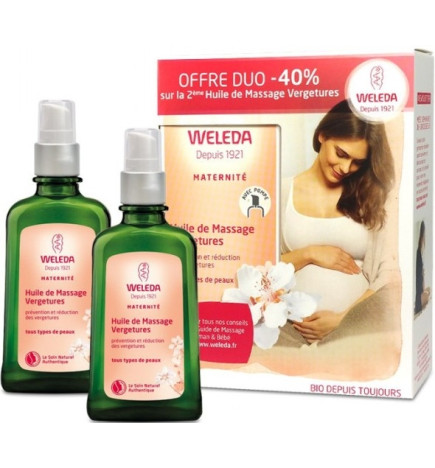 Weleda Huile De Massage Vergetures 2 x 100 ml