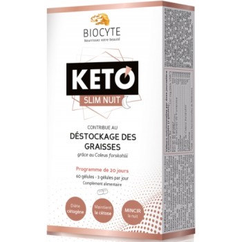 Biocyte Keto Slim Nuit Déstockage Des Graisses 60 Gélules