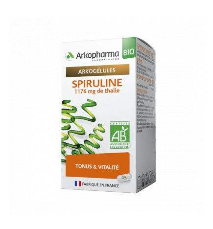 Arkopharma Arkogélules Spiruline Bio 45 Gélules