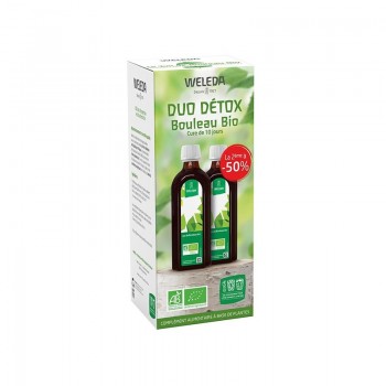 Weleda Duo Detox Bouleau Bio 2 x 250 ml + Bouteille Nomade Offerte