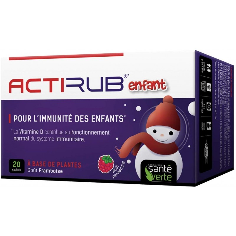 Actirub Enfant Goût Framboise 20 Sachets