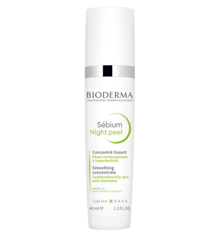 Bioderma – Sébium Night Peel, peeling doux anti-imperfections, 40 ml