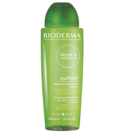 Bioderma – Nodé G, shampoing purifiant doux cuir chevelu à tendance grasse, 400 ml
