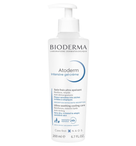 Bioderma – Atoderm Intensive gel-crème, hydratant anti-démangeaisons, 200 ml