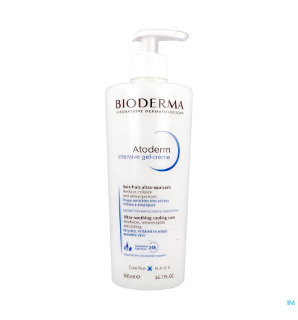 Bioderma – Atoderm Intensive gel-crème, anti-démangeaisons, 500 ml