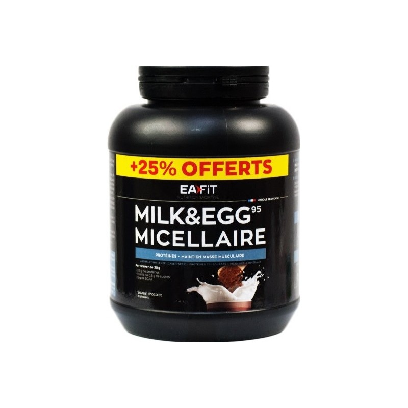 Eafit Milk & Egg 95 Goût Chocolat 750g +25% Offert