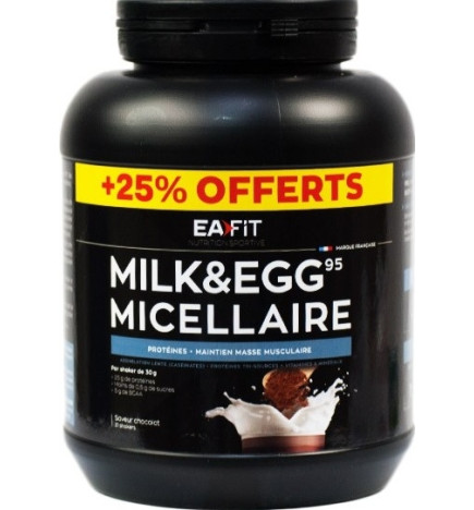 Eafit Milk & Egg 95 Goût Chocolat 750g +25% Offert